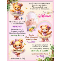 Invitatie la botez cu balerine