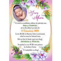 Invitatie la botez de fetita