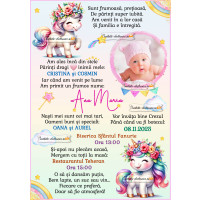Invitatie cu unicorni 