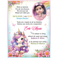Invitatie cu unicorn