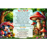 Invitatie la botez cu Mickey Mouse