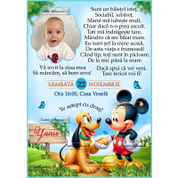 Invitatie la petrecere cu personaje Disney