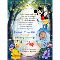 Invitatie la aniversare cu Mickey Mouse