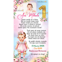 Invitatie la aniversare 1 an