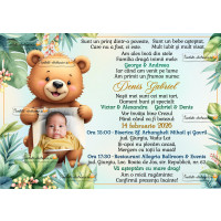 Invitatie la botez cu ursulet