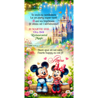 Invitatie la petrecere cu Minnie si Mickey 