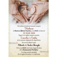 Invitatie la nunta si botez 2 in 1