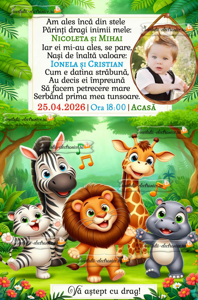 Invitatie la petrecere copii