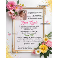 Invitatie botez fetita