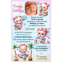 Invitatie digitala botez fetita