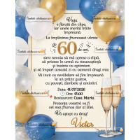 Invitatie cu baloane