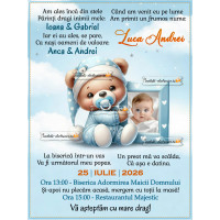 Invitatie la botez baietel