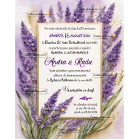 Invitatie nunta digitala cu flori