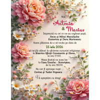 Invitatie la nunta cu flori
